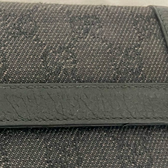 GUCCI Black Leather & Canvas GG Long Wallet 🔥 SALE - Picture 5 of 6